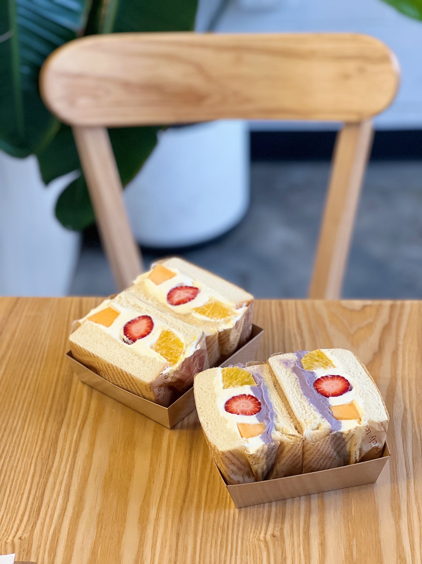 Mixed Fruits with Taro Sando
