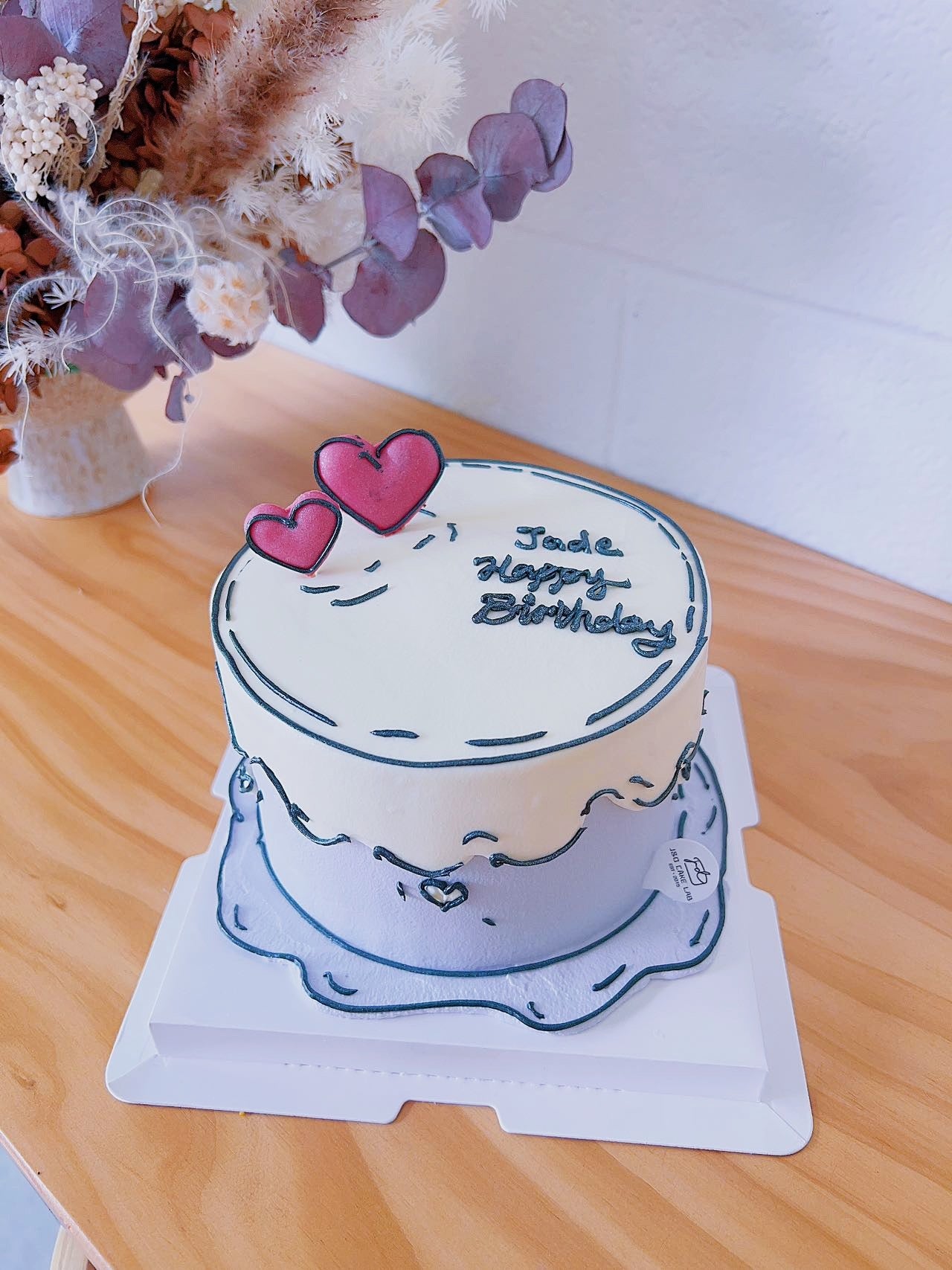 Comic Theme Cream Cake