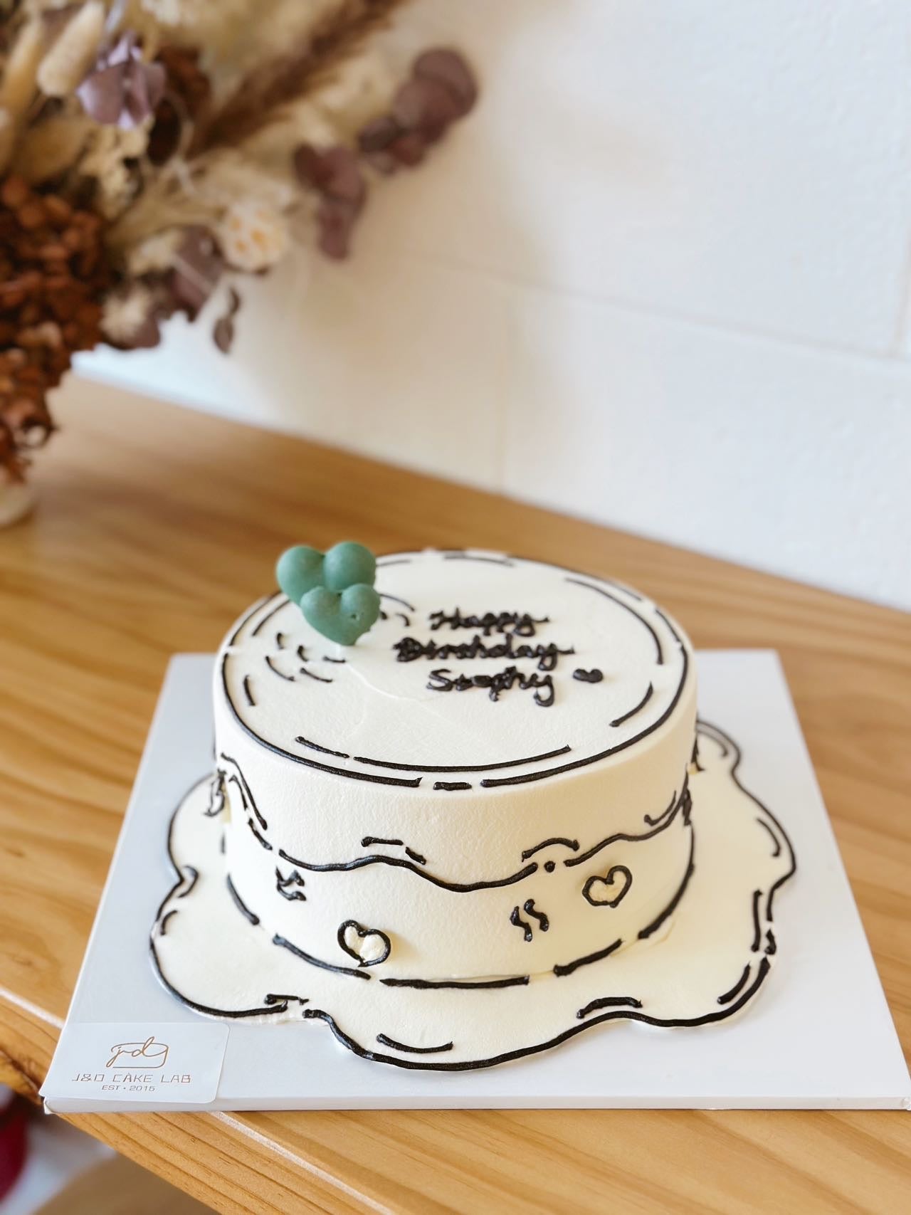 Comic Theme Cream Cake