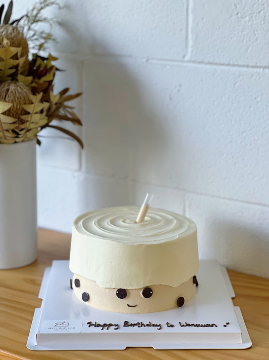 Mr Bubble Tea Style Cream Cake