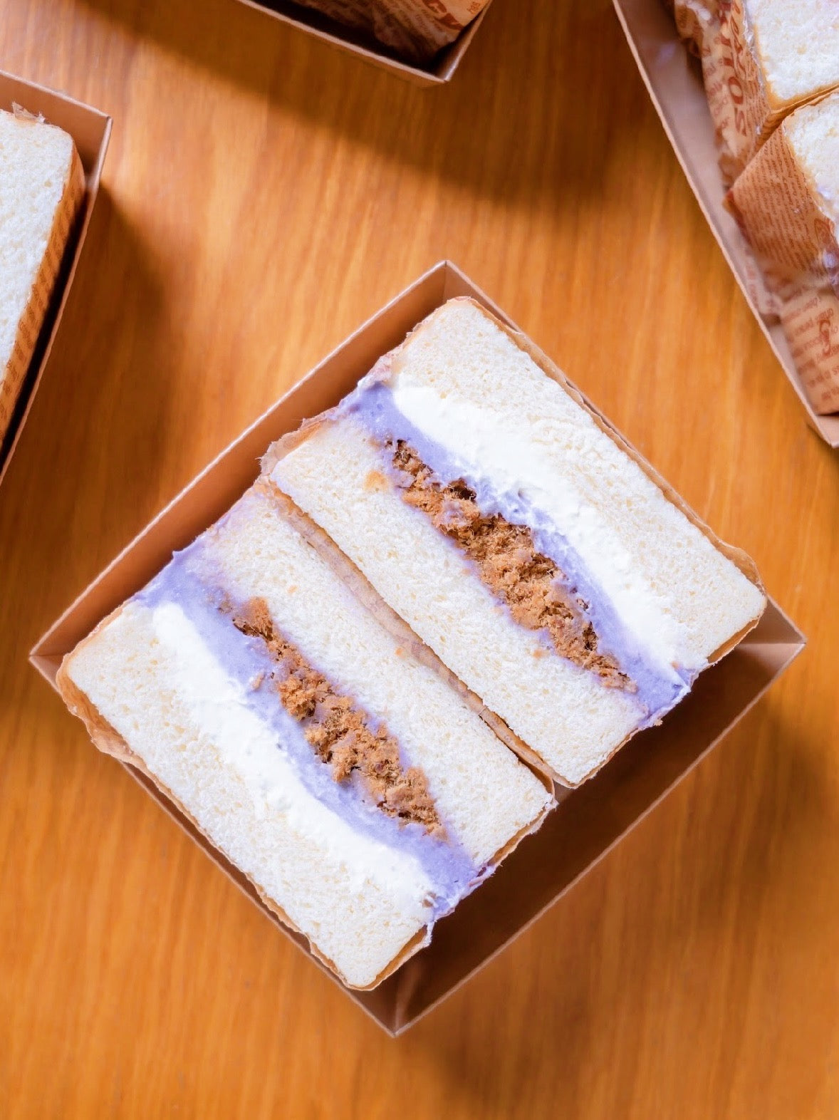 Pork Floss with Taro Sando