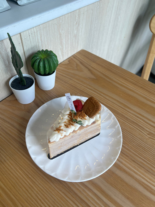Sea Salt Biscoff Earl Grey Mille Crepe Sliced Cake