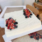 Classic Vanilla Strawberry Slab Cream Cake