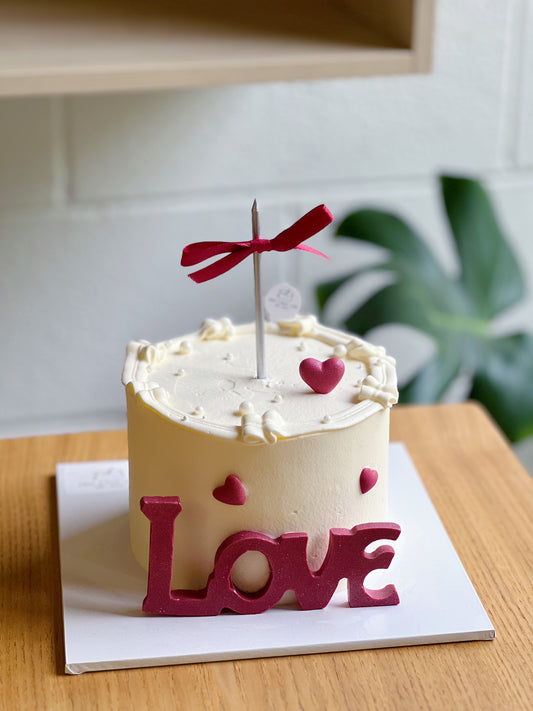 Minimalist LOVE Cake