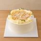 Trio Musang King Durian Cream Cake with almond flakes and piped fresh cream in Adelaide