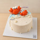 Little Crabs by the Sea Cake with handmade fondant crabs and buttercream ocean waves in Adelaide