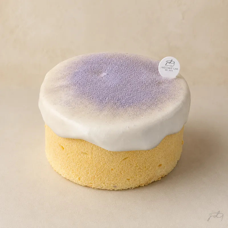 Taro cream cheese lava cake with purple taro dusting in Adelaide