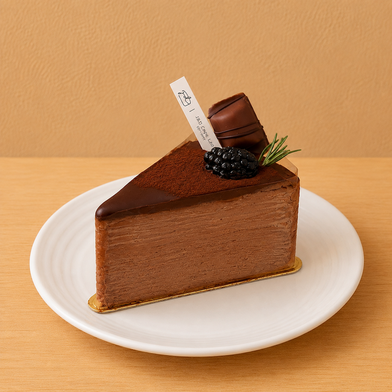Chocolate Mille Crepe Sliced Cake