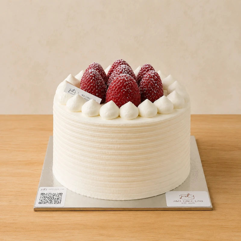 Japanese Style Strawberry Cream Cake with whole strawberries and fresh cream in Adelaide