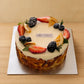 Original Basque Burnt Cheesecake with seasonal berries and citrus decoration in Adelaide