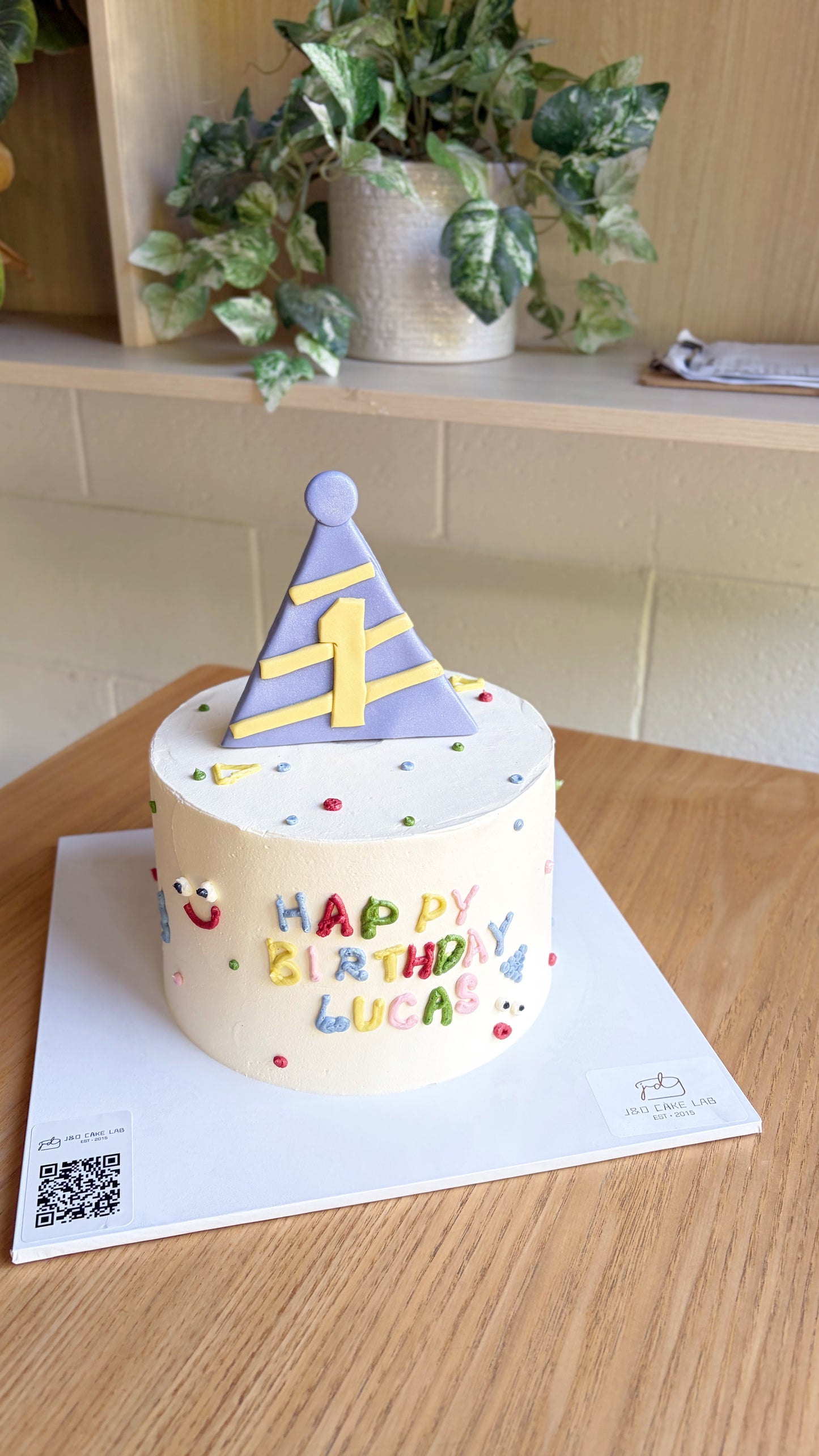 Colorful Party Hat Cake