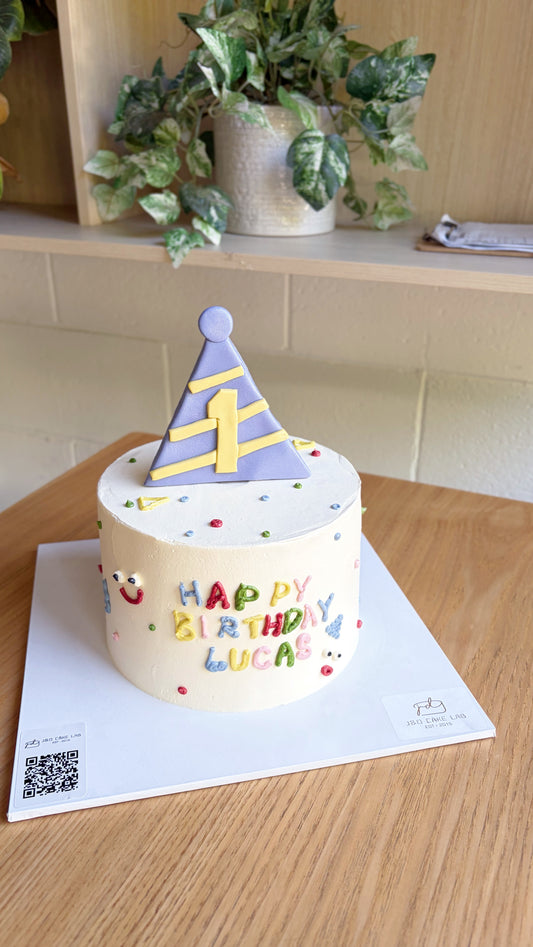 Colorful Party Hat Cake