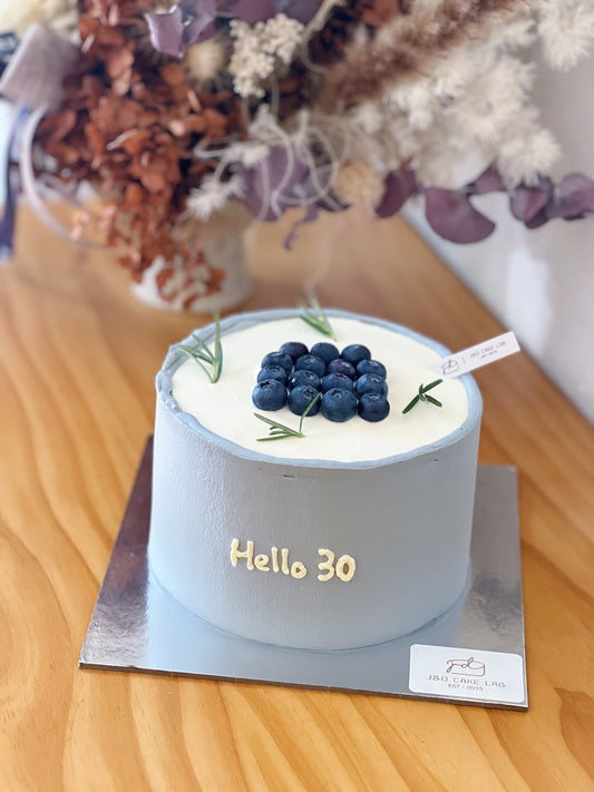 Refreshing Blueberry Design Birthday Cake