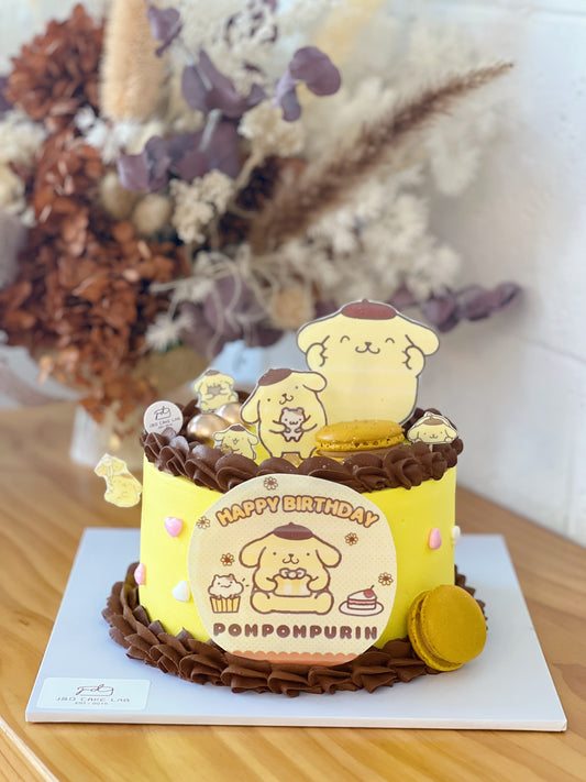 Edible Printing Pom Pom Purin Birthday Cake