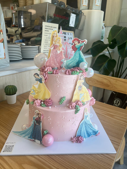 Edible Printing Disney Princesses Cake