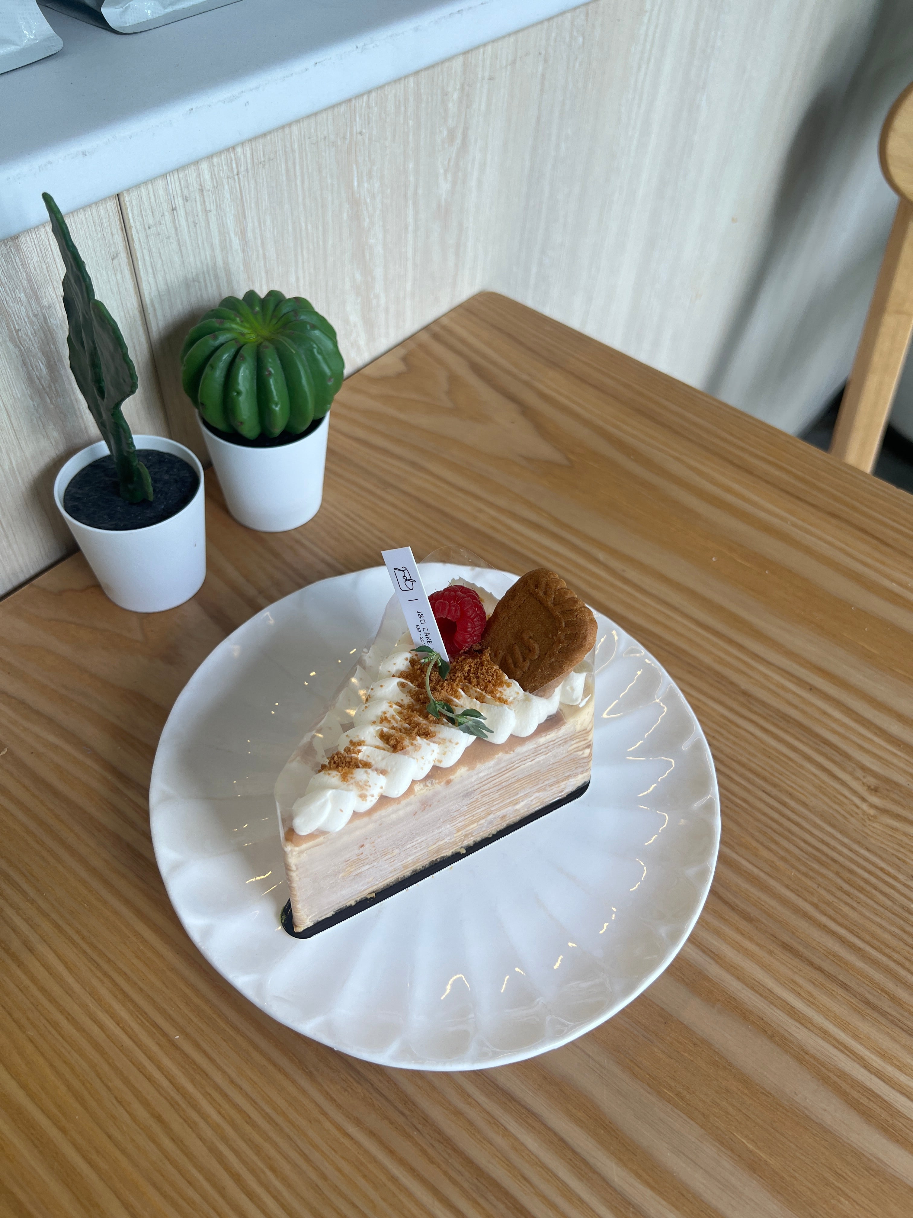 Sea Salt Biscoff Earl Grey Mille Crepe Sliced Cake