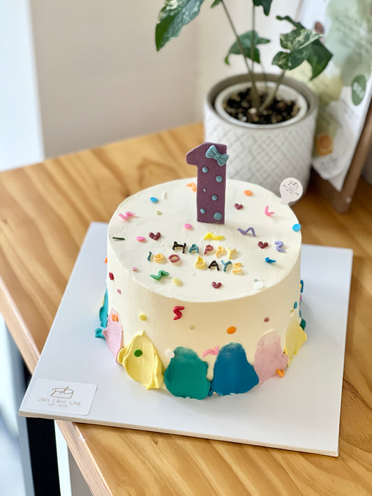 Colorful Palette Milestone Cake