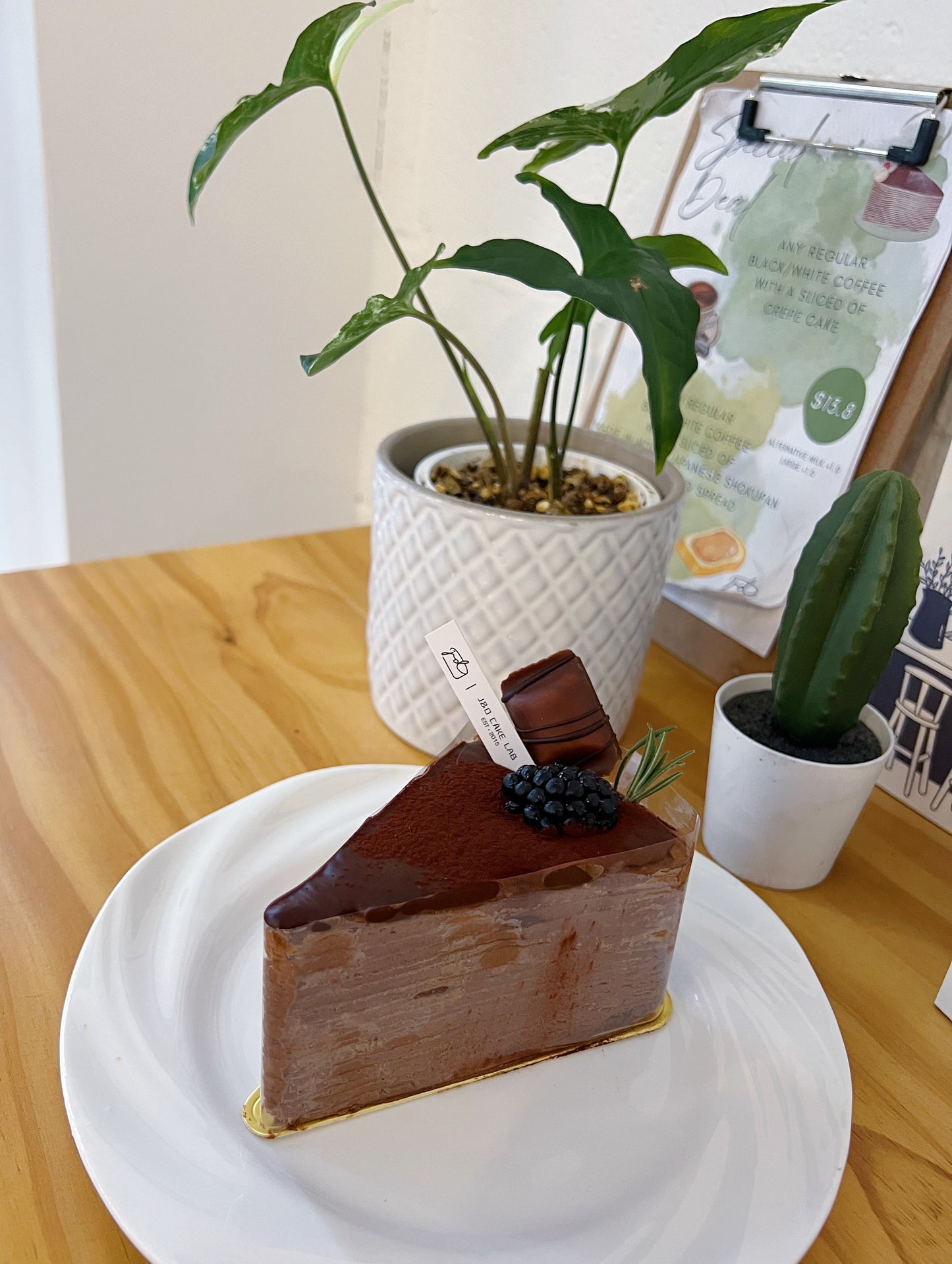Chocolate Mille Crepe Sliced Cake