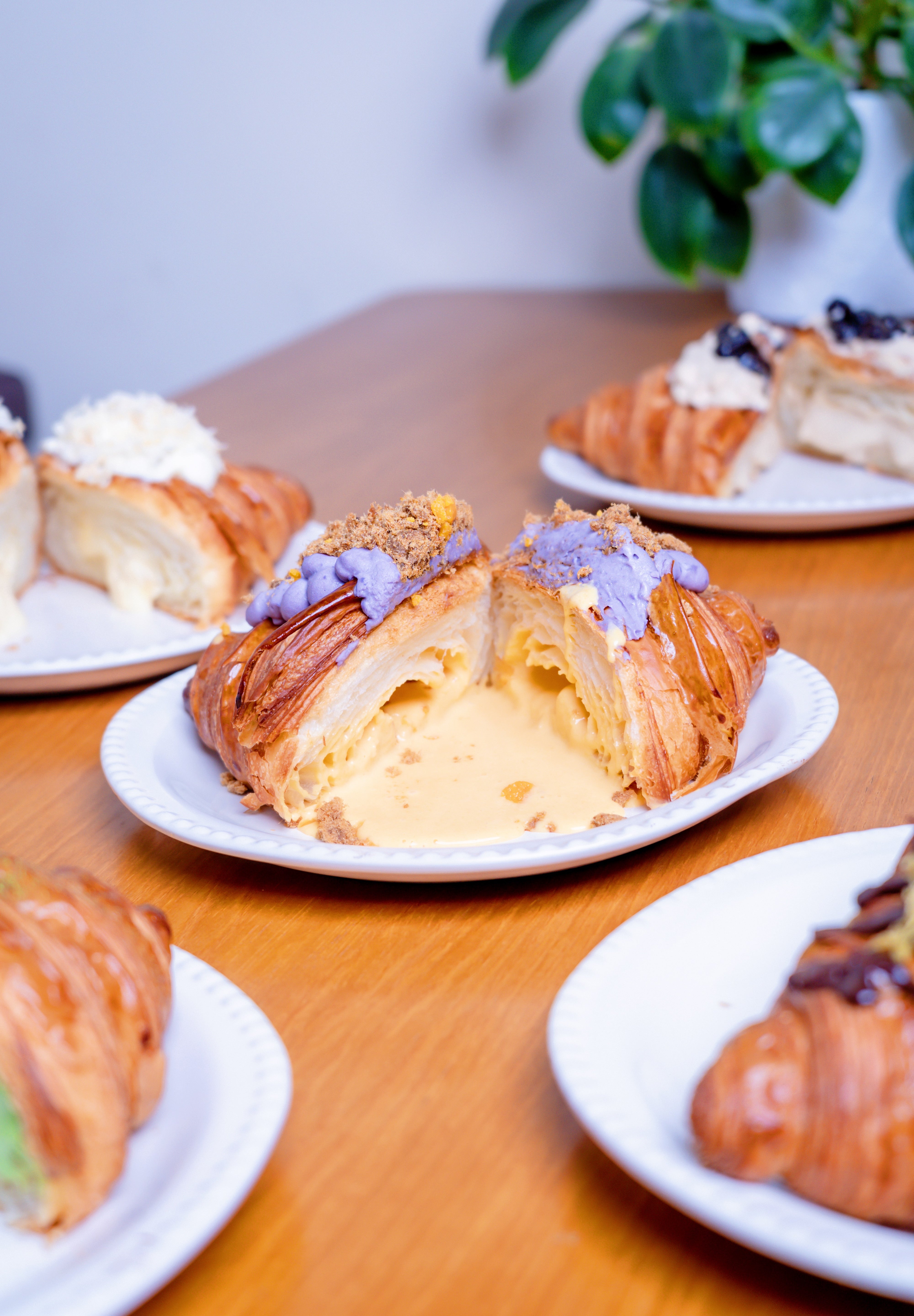 Golden Lava Taro Croissant