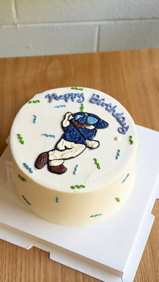 Hand-Drawn Golfer Cake